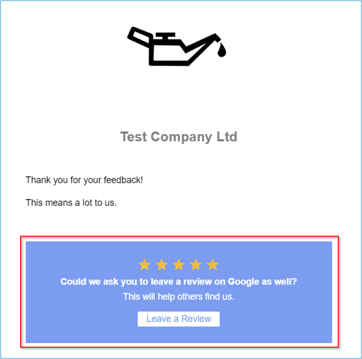 Google review request